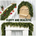 🔥 Limited Time Offer 🌲 12FT Lush Artificial Cedar Garland, 2 Strands Christmas Greenery Decor, For Stair, Mantel & Fireplace