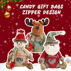 🎅 Christmas Plush Candy Gift Bags 🍬 | Santa Snowman Reindeer Treat Pouches, Transparent Window & Zipper Design 🎁 Limited Time Discount!