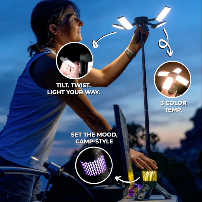 Rover Camping Light X | 5-in-1 Extendable Magnetic Outdoor Lantern With Power Bank