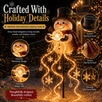 🎄50% OFF🔥 Snowman Magic -Flowing Snowflake LED Christmas Garden Light❄️