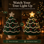 🎄 Light Up Christmas Tree Crochet Hat DIY Kit ✨ Handmade Knit Holiday Hat for Party Photo ⏳ Limited Time Discount!
