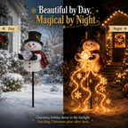 🎄50% OFF🔥 Snowman Magic -Flowing Snowflake LED Christmas Garden Light❄️