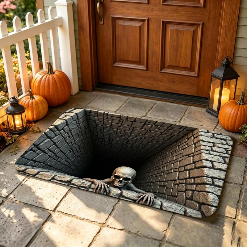 💀 Don't Fall In! 3D Skull Pit Mat 🕳️