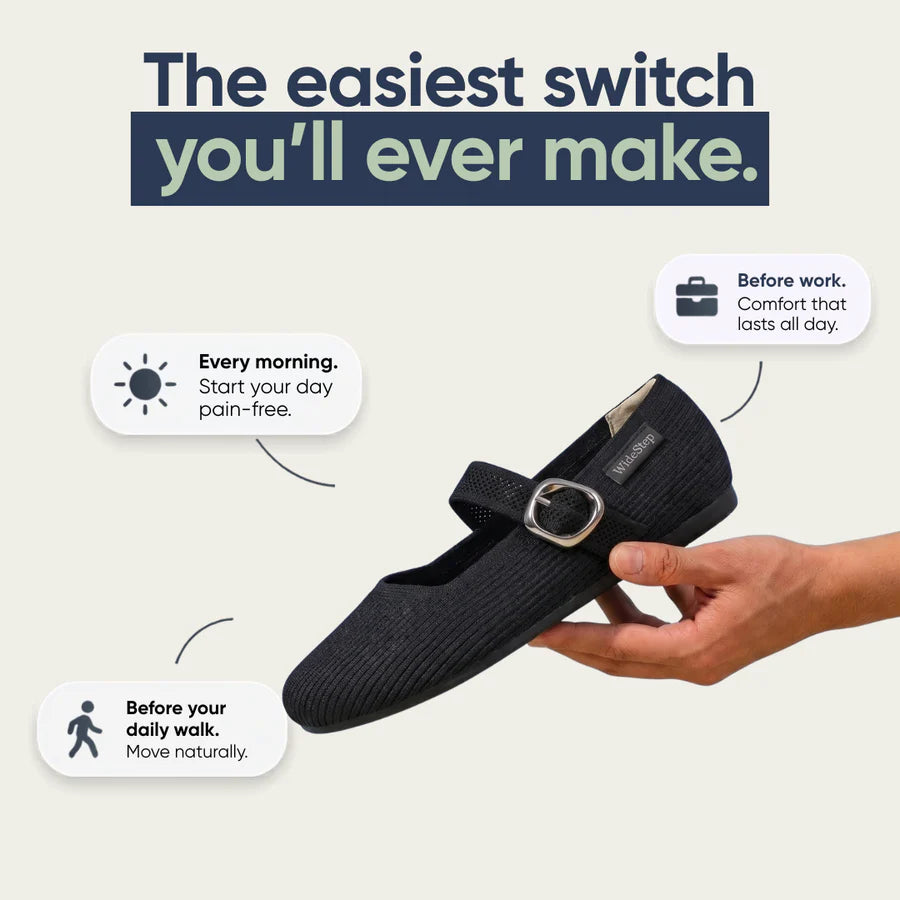 Limited Time Buy 1 Get 1 FREE｜Wide-Toe Healthy Mary Jane Comfort Flats