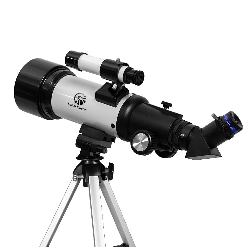 40070 Series HD Astronomical Telescope, Enhanced Yellow Telescope with a 400Mm Focal Length. Made of Aluminum, It Features a Star Finder Lens, High Power FMC for Outdoor Use