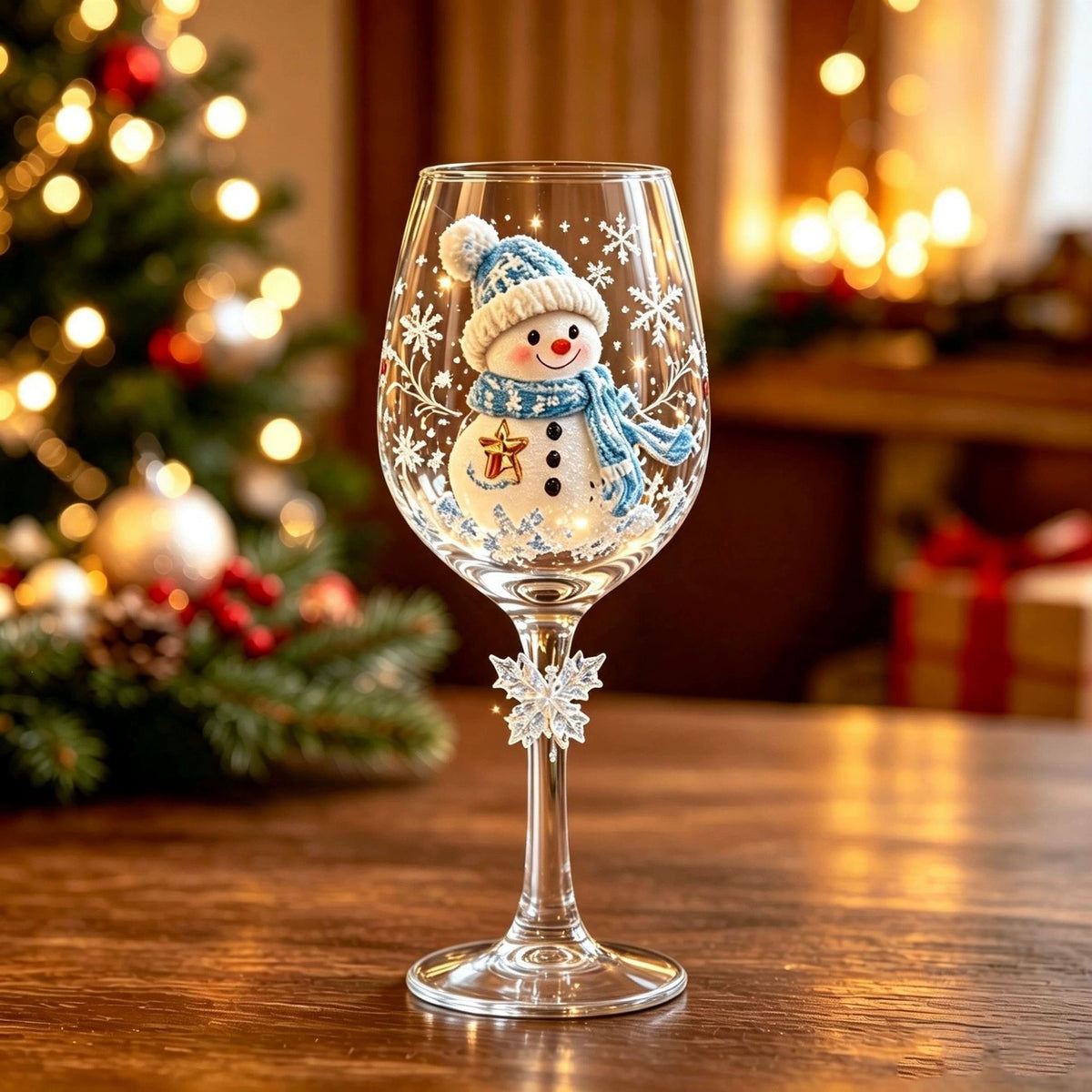 🎄 Christmas Festive Wine Glass Goblet, Holiday Party Table Decor, Limited Time Discount!