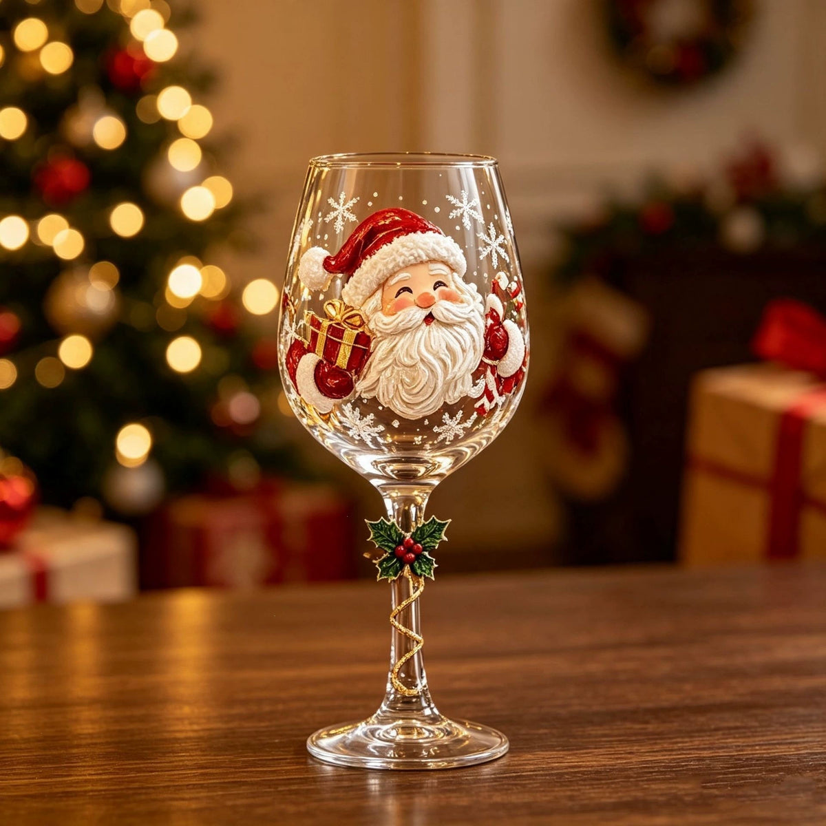 🎄 Christmas Festive Wine Glass Goblet, Holiday Party Table Decor, Limited Time Discount!