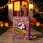 🎃 Halloween Trick or Treat Bags - 8-Pack Spooky Paper Gift Bags with Handles for Candy & Party Favors 👻