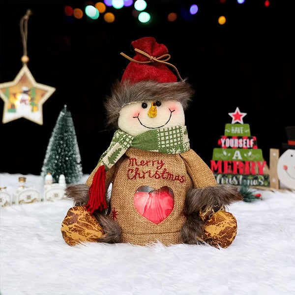 🎅 Christmas Plush Candy Gift Bags 🍬 | Santa Snowman Reindeer Treat Pouches, Transparent Window & Zipper Design 🎁 Limited Time Discount!