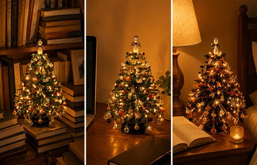 🎄 DIY Beaded Mini Light Up Tree Kit 🎃 | Seasonal Tabletop Handmade Ornament for Halloween, Christmas & Holiday Decor ⏳ Limited Time Discount!