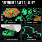 👻 Glow Halloween Temporary Tattoos 🦇 Kids Waterproof Body Stickers Flash Sale