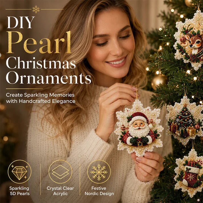 🎄 LIMITED-TIME 50% OFF! ✨ Christmas DIY Painting Hanging Ornaments Set – Pearl Shine, Fun Craft, Festive Decor ✨