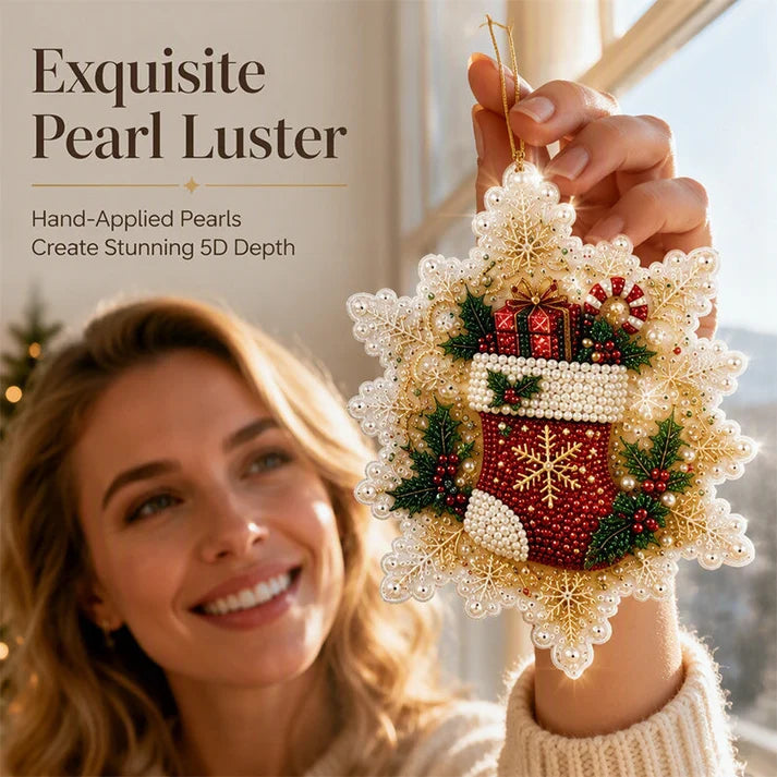 🎄 LIMITED-TIME 50% OFF! ✨ Christmas DIY Painting Hanging Ornaments Set – Pearl Shine, Fun Craft, Festive Decor ✨