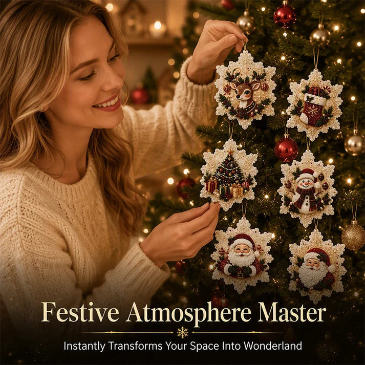 🎄 LIMITED-TIME 50% OFF! ✨ Christmas DIY Painting Hanging Ornaments Set – Pearl Shine, Fun Craft, Festive Decor ✨